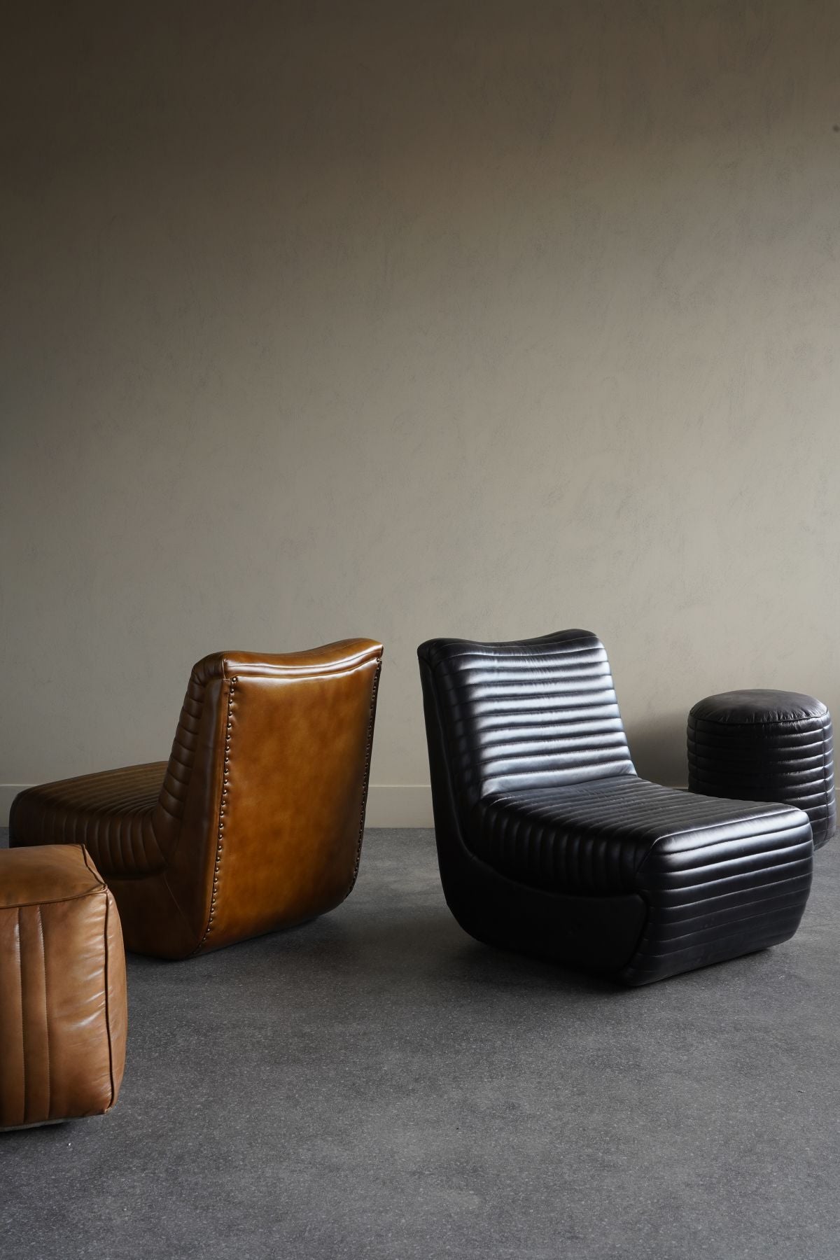 Trinity Charcoal Leather Armchair